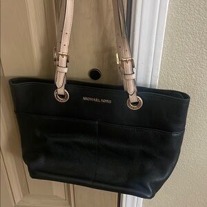 Michael Kors Black Leather Tote Bag